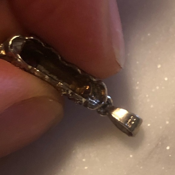 STERLING Silver Train Engine Mini Pendant Approx Length w Bale 21mm” - Picture 3 of 4